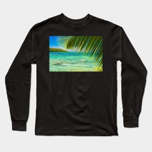 Moorea Palm and Canoe Long Sleeve T-Shirt